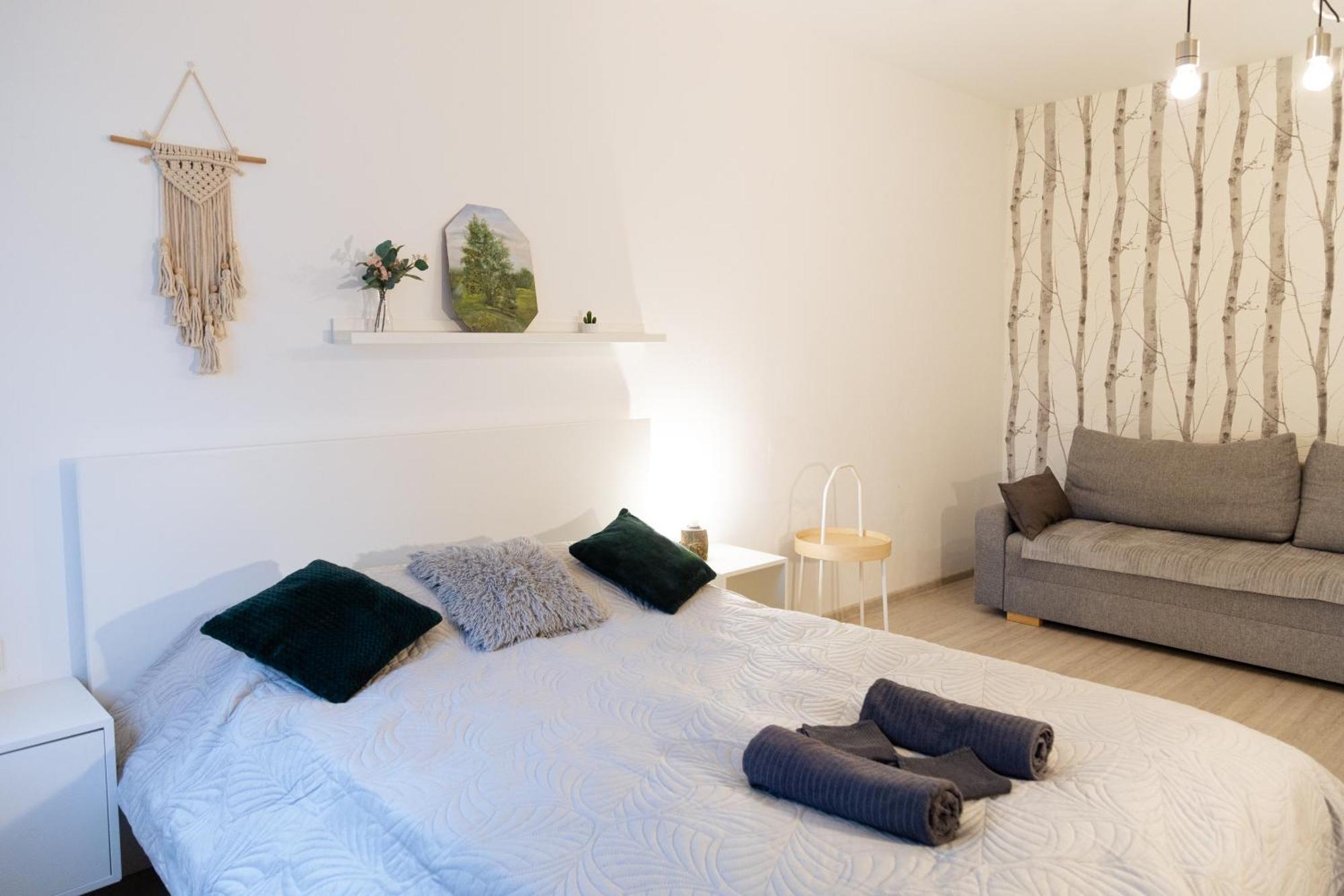Visaginas Flat White Apartment Bagian luar foto